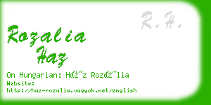 rozalia haz business card